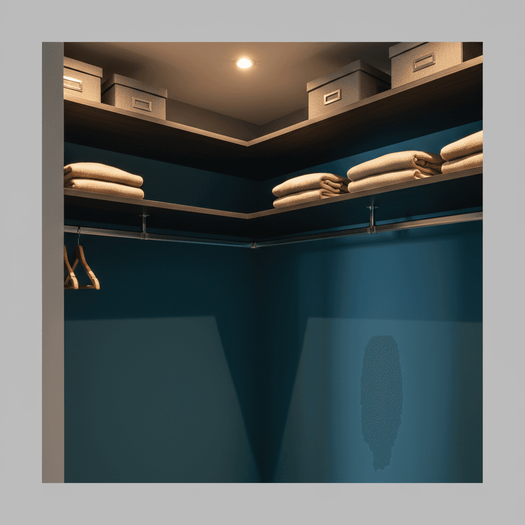 Closet and accent wall painting